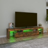 Szafka pod TV z LED, przydymiony dąb 200x36,5x40 cm