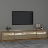 Szafka TV z oświetleniem LED, dąb sonoma, 240x35x40 cm