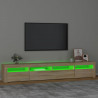 Szafka TV z oświetleniem LED, dąb sonoma, 240x35x40 cm