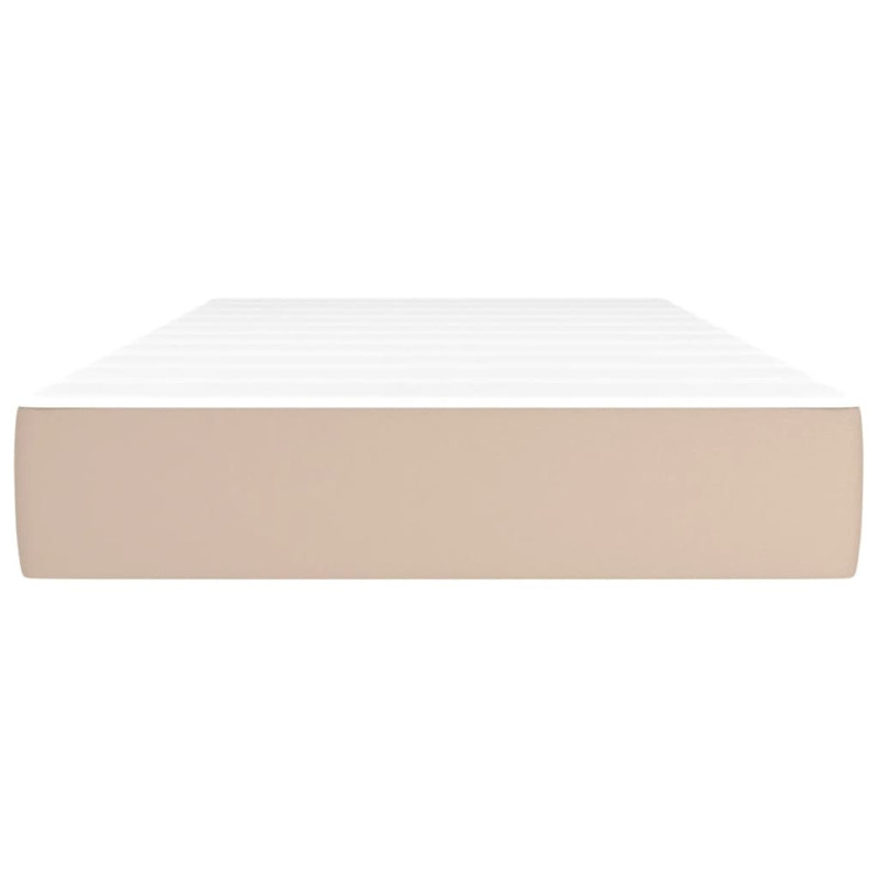 Materac kieszeniowy, cappuccino, 100x200x20 cm, sztuczna skóra