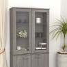 Nadstawka HAMAR, jasnoszara, 85x35x100 cm, lite drewno sosnowe