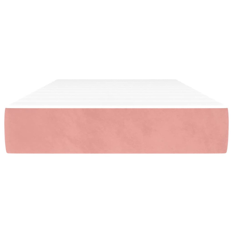 Materac kieszeniowy, różowy, 100x200x20 cm, tkanina