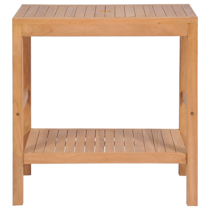 Szafka łazienkowa pod umywalkę, lite drewno tekowe, 74x45x75 cm