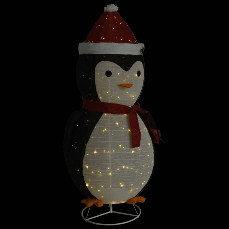 Dekoracja świąteczna pingwin z LED, luksusowa tkanina, 180 cm