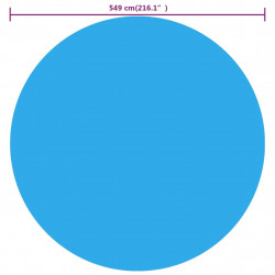 Plandeka na okrągły basen, 549 cm, PE, niebieska