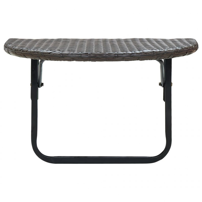 Stolik balkonowy, brązowy, 60x60x40 cm, rattan PE