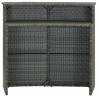 Ogrodowy stolik barowy, szary, 120x55x110 cm, polirattan