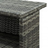 Ogrodowy stolik barowy, szary, 120x55x110 cm, polirattan