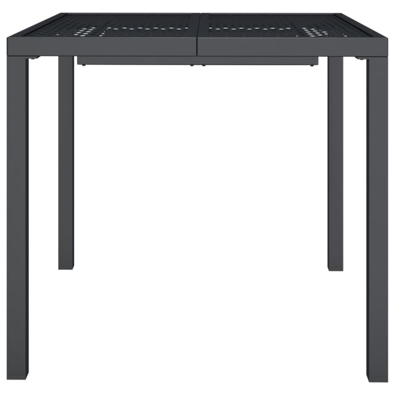 Stolik ogrodowy, antracytowy, 80x80x72 cm, stal