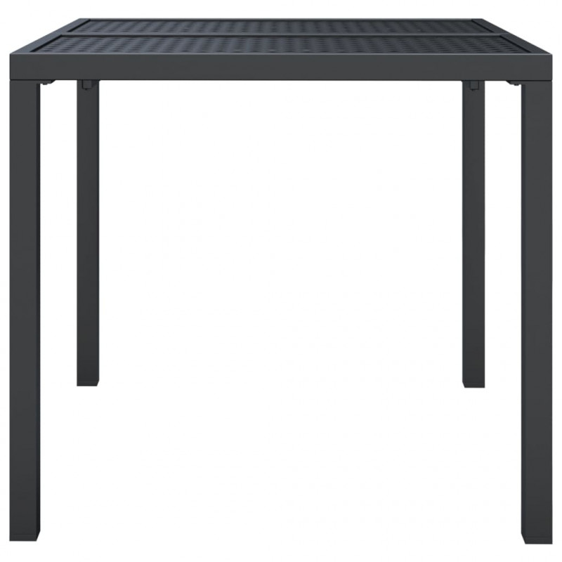 Stolik ogrodowy, antracytowy, 80x80x72 cm, stal