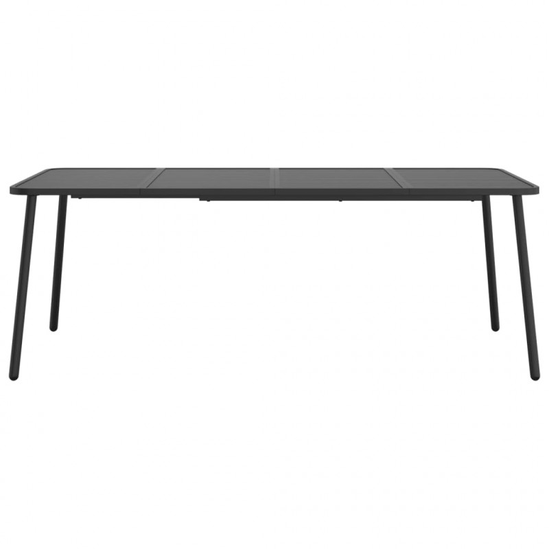 Stolik ogrodowy, antracytowy, 200x100x71 cm, stalowy