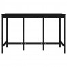 Stolik barowy, czarny, 180x80x110 cm, lite drewno sosnowe
