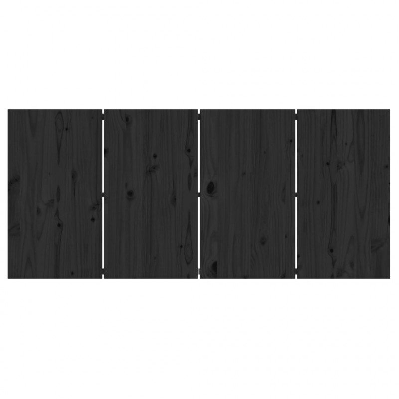 Stolik barowy, czarny, 180x80x110 cm, lite drewno sosnowe