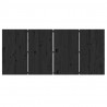Stolik barowy, czarny, 180x80x110 cm, lite drewno sosnowe