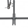 Parasol wiszący z aluminiowym słupkiem, 300 cm, czarny