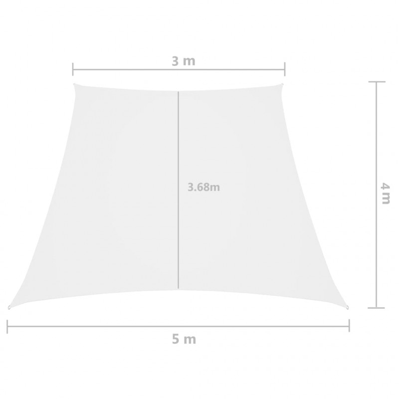 Trapezowy żagiel ogrodowy, tkanina Oxford, 3/5x4 m, biały