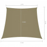 Trapezowy żagiel ogrodowy, tkanina Oxford, 3/5x4 m, beżowy