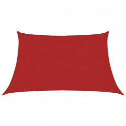 Żagiel przeciwsłoneczny, 160 g/m², czerwony, 3/4x2 m, HDPE