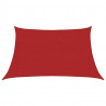 Żagiel przeciwsłoneczny, 160 g/m², czerwony, 3/4x2 m, HDPE
