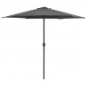 Parasol ogrodowy na aluminiowym słupku, 270x246 cm, antracytowy