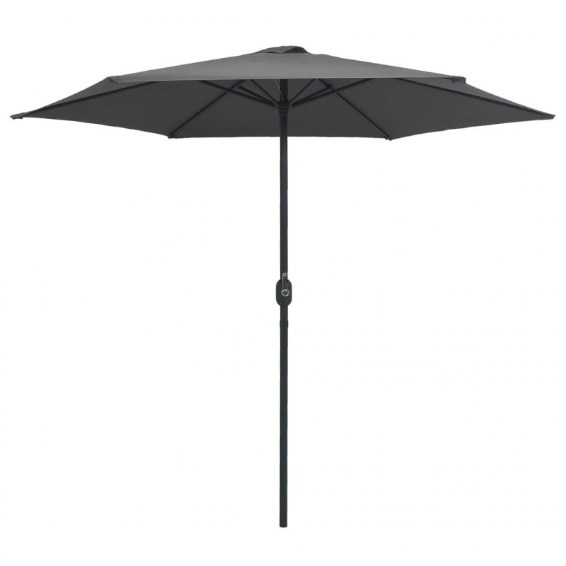 Parasol ogrodowy na aluminiowym słupku, 270x246 cm, antracytowy