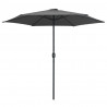 Parasol ogrodowy na aluminiowym słupku, 270x246 cm, antracytowy