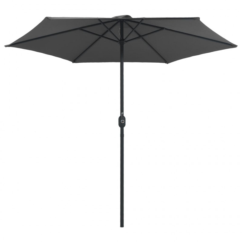 Parasol ogrodowy na aluminiowym słupku, 270x246 cm, antracytowy