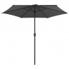 Parasol ogrodowy na aluminiowym słupku, 270x246 cm, antracytowy