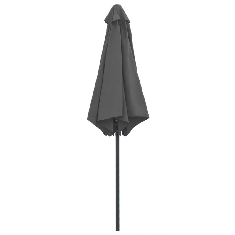 Parasol ogrodowy na aluminiowym słupku, 270x246 cm, antracytowy
