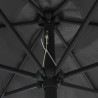 Parasol ogrodowy na aluminiowym słupku, 270x246 cm, antracytowy