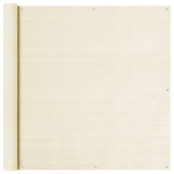 Parawan balkonowy, kremowy, 120x500 cm, HDPE