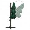 4-poziomowy parasol na aluminiowym słupku, zielony, 3x3 m