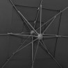 4-poziomowy parasol na aluminiowym słupku, antracyt, 250x250 cm