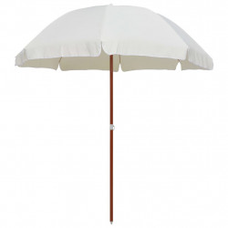 Parasol ogrodowy na stalowym słupku, 240 cm, piaskowy