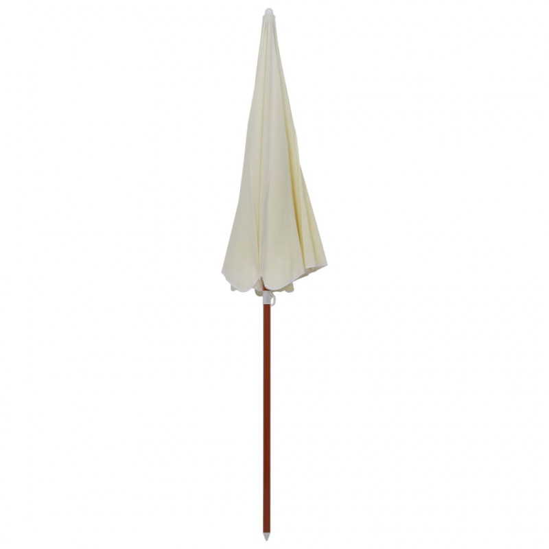 Parasol ogrodowy na stalowym słupku, 240 cm, piaskowy