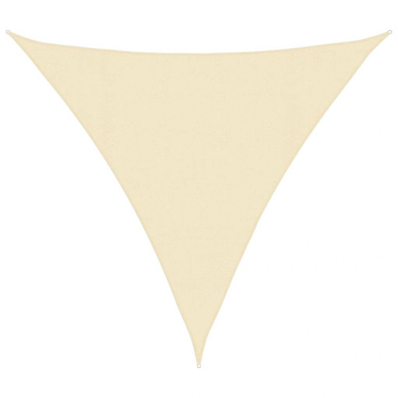 Żagiel przeciwsłoneczny, 160 g/m², kremowy, 4,5x4,5x4,5 m, HDPE
