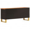 Szafka pod TV, brązowo-czarna 100x33,5x46 cm, lite drewno mango
