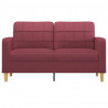 Sofa 2-osobowa, winna czerwień, 140 cm, tapicerowana tkaniną