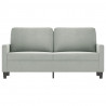 Sofa 2-osobowa, jasnoszara, 140 cm, tapicerowana aksamitem