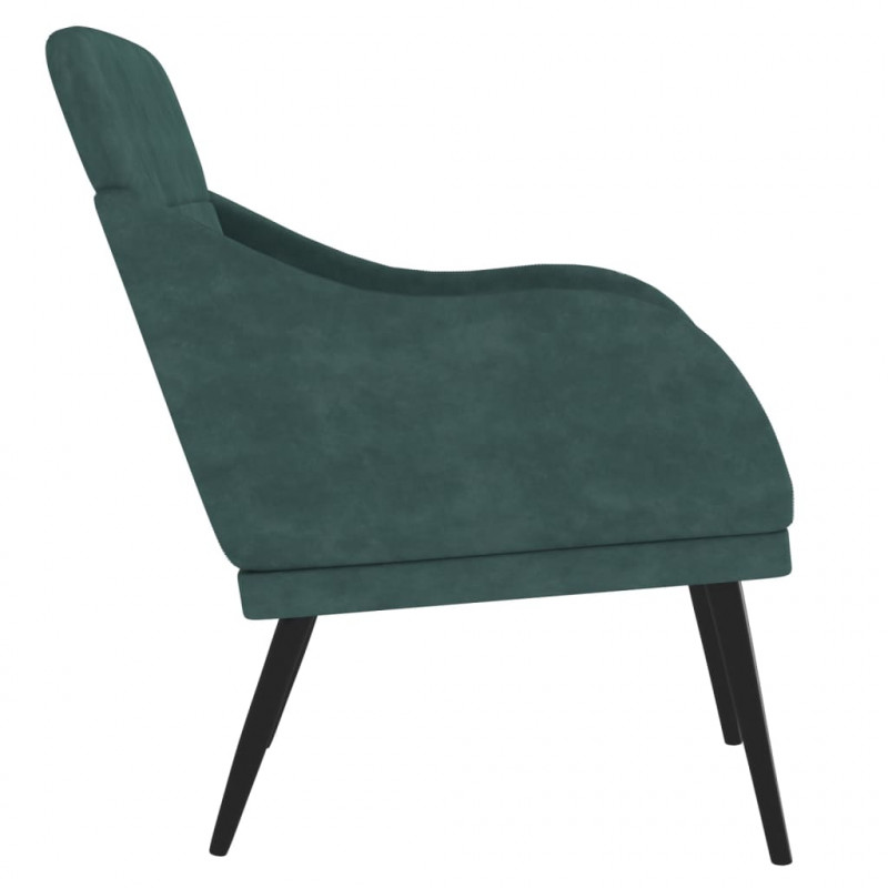 Fotel, ciemnozielony, 63x76x80 cm, obity aksamitem