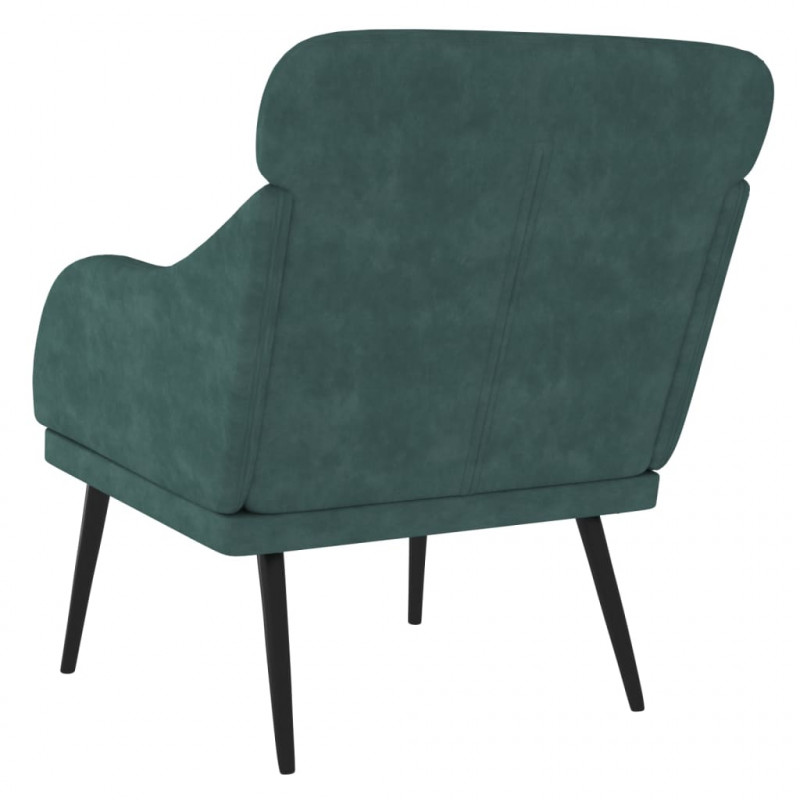 Fotel, ciemnozielony, 63x76x80 cm, obity aksamitem