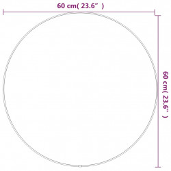 Lustro ścienne, złote, Ø 60 cm, okrągłe