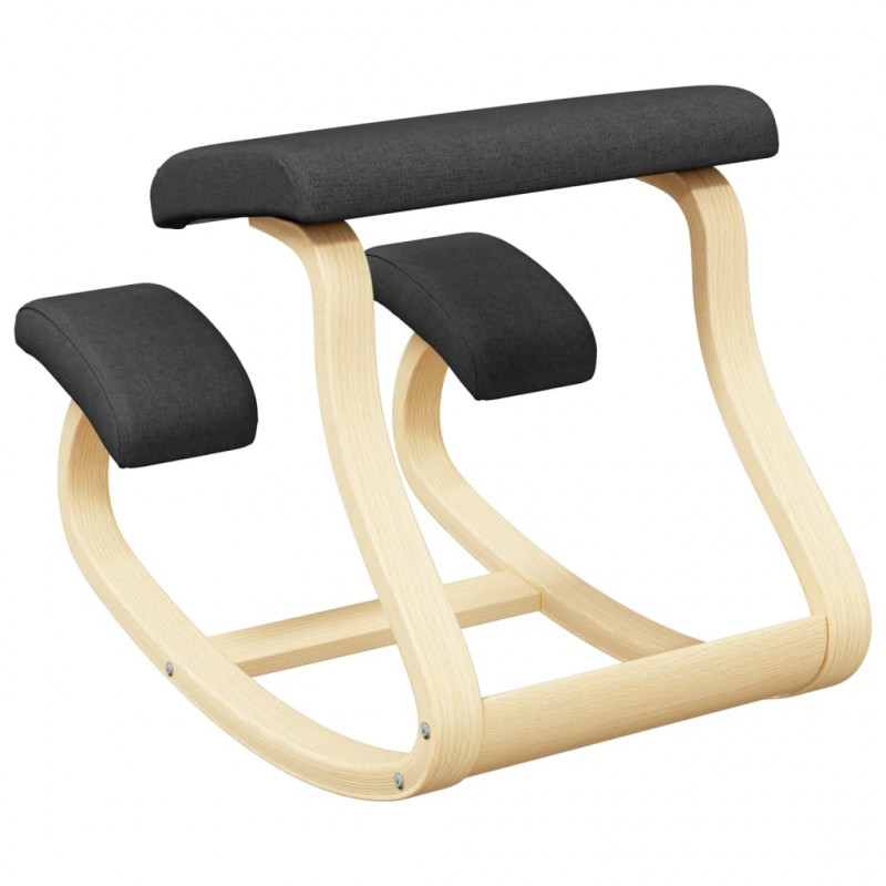 Krzesło klęcznik, czarne, 48x71x51 cm, sklejka brzozowa