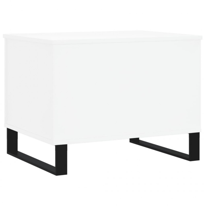 Stolik kawowy, biały 60x44,5x45 cm, materiał drewnopochodny