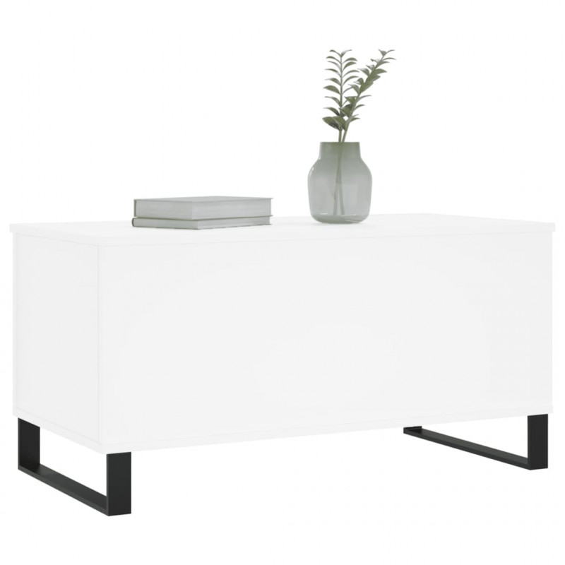 Stolik kawowy, biały 90x44,5x45 cm, materiał drewnopochodny
