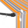 Ręcznie zwijana markiza z LED, 200 cm, żółto-niebieska