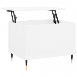 Stolik kawowy, biały 60x44,5x45 cm, materiał drewnopochodny