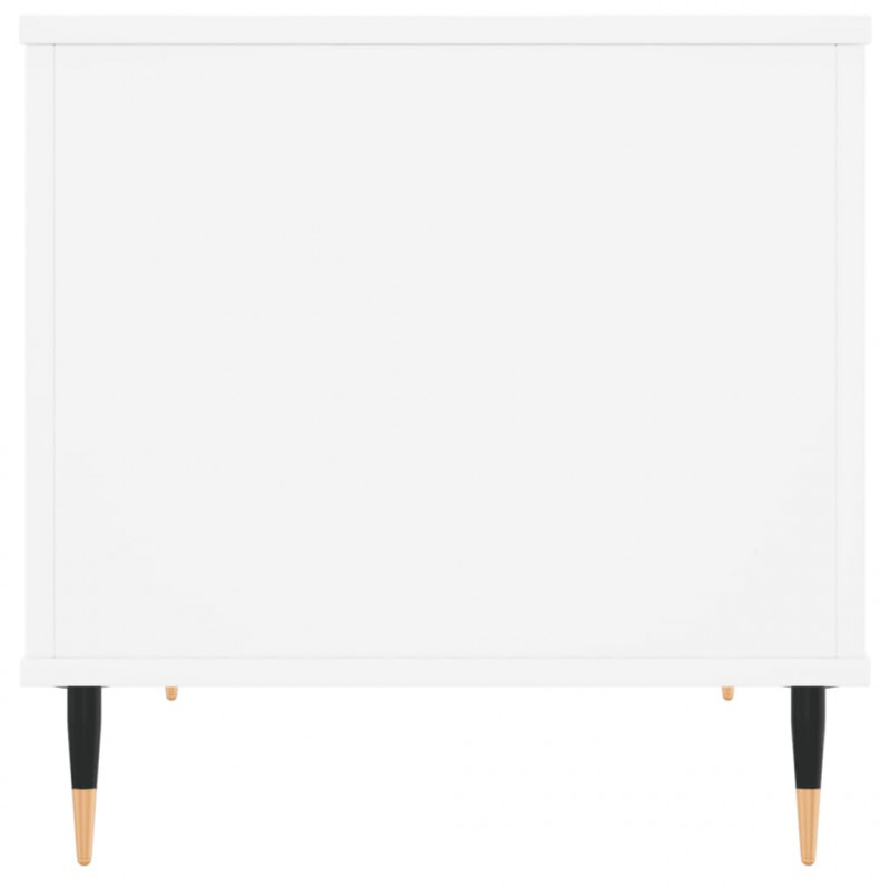 Stolik kawowy, biały 60x44,5x45 cm, materiał drewnopochodny