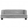 Sofa dla dzieci, jasnoszara, 80x45x30 cm, aksamit