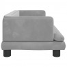 Sofa dla dzieci, jasnoszara, 80x45x30 cm, aksamit
